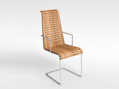 3d现代风格实木扶手椅模型