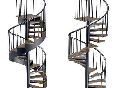 现代旋转楼梯模型