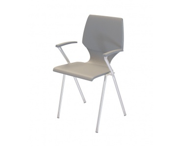 3d现代黑皮办公椅子模型