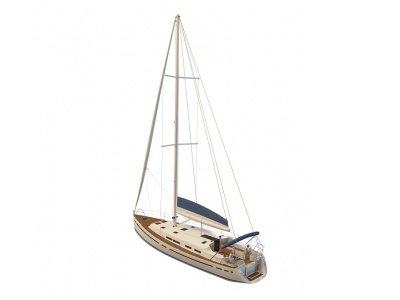3d私人帆船模型