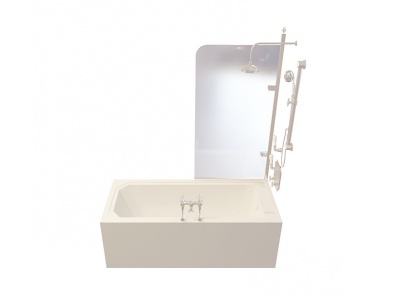 3d可淋浴式浴缸模型