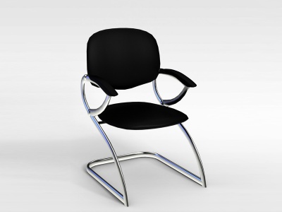 黑皮办公椅模型3d模型