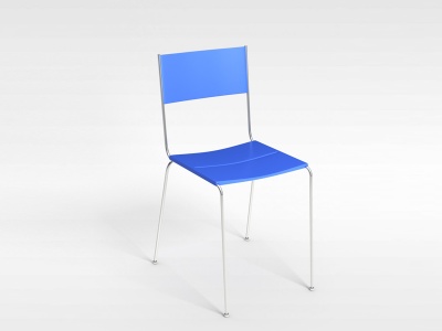 简单蓝色椅子模型3d模型