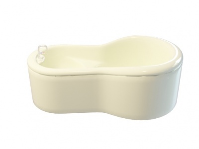 3d两端舒适型浴缸模型