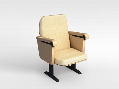 皮质剧院椅模型3d模型