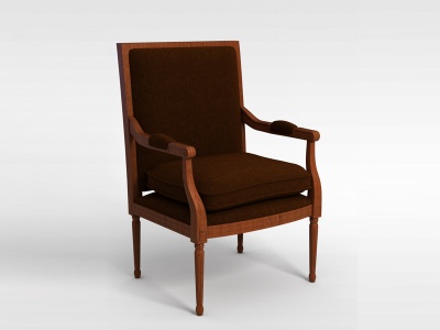 欧式舒适扶手椅模型3d模型