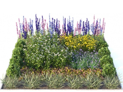 现代植物苗圃花圃模型3d模型