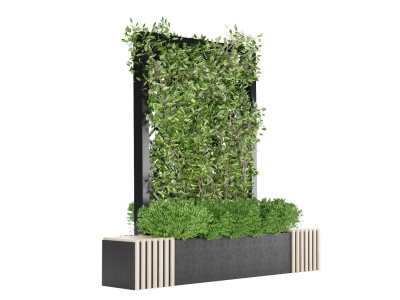 现代植物花架花圃模型3d模型