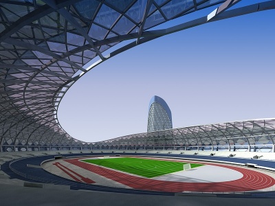 3d现代体育场模型
