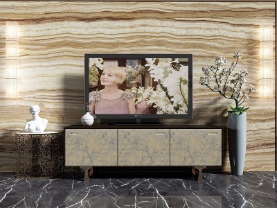 3d欧式电视背景墙模型