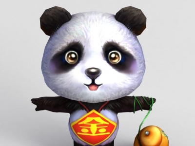洪荒游戏熊猫模型3d模型