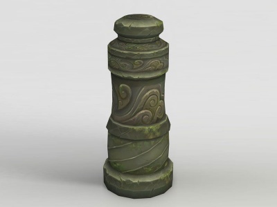 魔兽世界游戏石柱模型3d模型