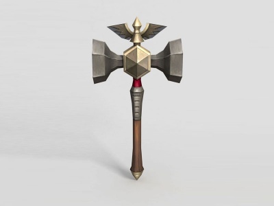 龙之谷武器斧头锤子模型