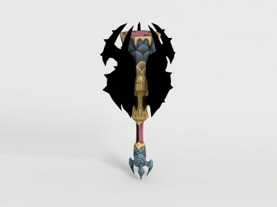 龙之谷武器斧头锤子模型