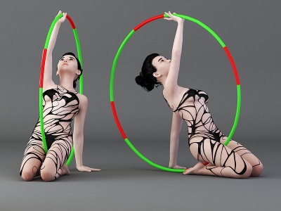艺术体操人物3d模型
