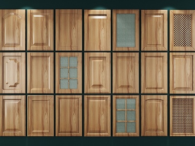 3d橱柜门衣柜门门板组合模型