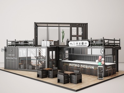 3d快餐厅模型
