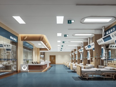 3d现代医院病房模型