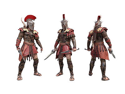 欧洲古代角斗士模型