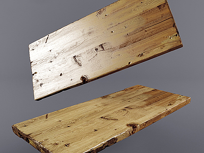 3d中式老木板砧板旧木板模型