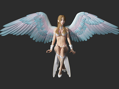 现代风格天使美女人物模型3d模型