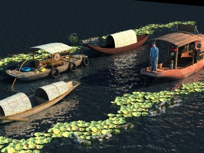 游船小船3d模型
