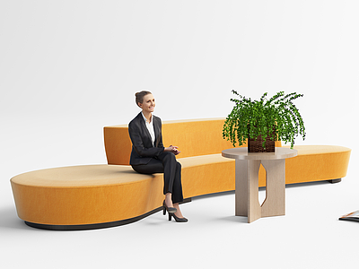 休闲沙发组合模型3d模型