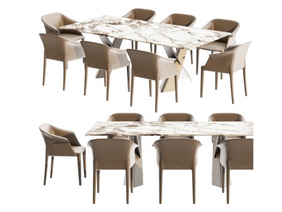 意大利Polifrom餐桌椅模型3d模型