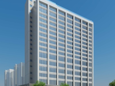 3d现代公寓办公楼模型