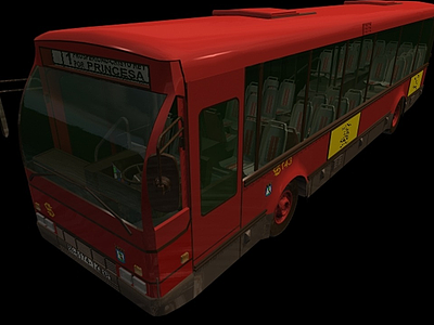 3d公交车大巴汽车模型