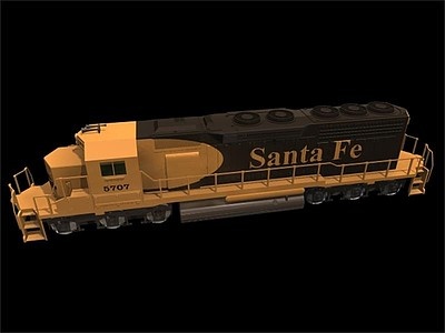 3d游戏火车头模型