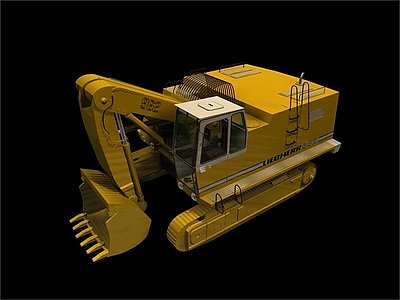 挖掘机工程车挖机3d模型