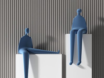 3d现代人物雕塑模型