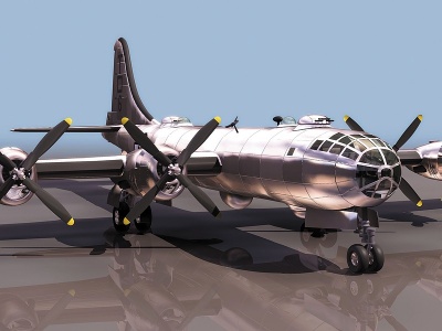 B29轰炸机模型3d模型