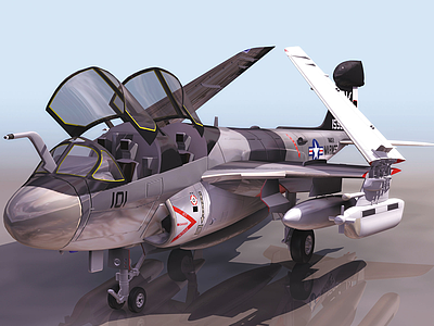 3dEA_6B折叠战斗机模型