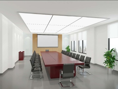 中式会议室模型3d模型