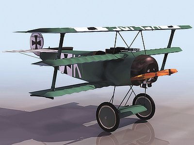FOKERD1飞机3d模型