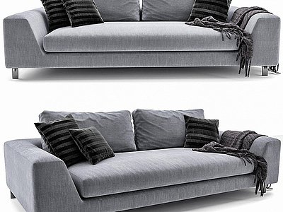 现代Minotti双人沙发模型3d模型