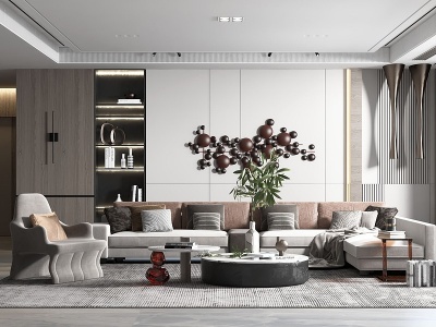 现代家居客厅模型3d模型