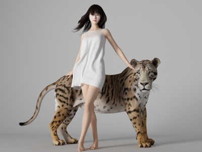 3d美女与野兽模型