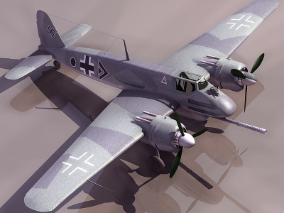 HENSCHEL德军战斗机模型3d模型