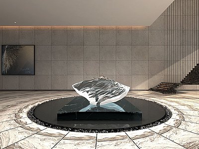 3d现代抽象水晶雕塑模型