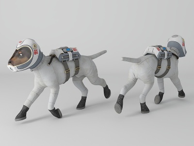 3d太空狗模型