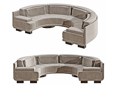 3d现代圆弧沙发模型