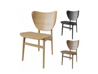 3d北欧实木餐椅模型