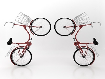 3d女式自行车模型