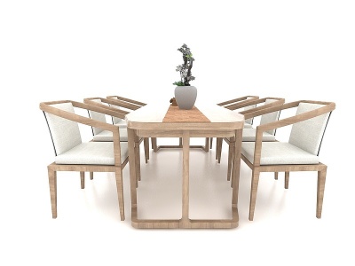 3d餐桌餐桌椅模型
