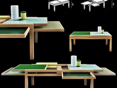 3d现代儿童书桌模型