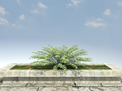 3d迎春柳丛景观植物模型