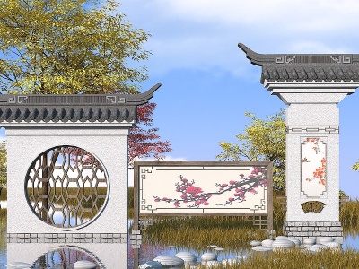 中式景墙